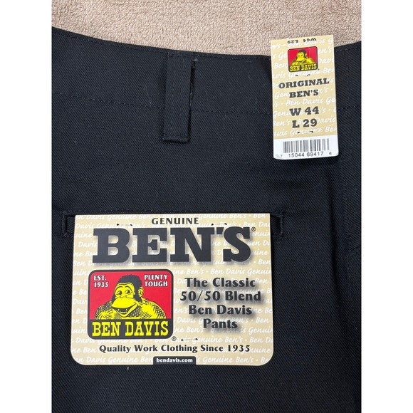 Ben Davis Classic 50/50 Blend Pants Mens 44x29 Black NEW - Picture 4 of 10